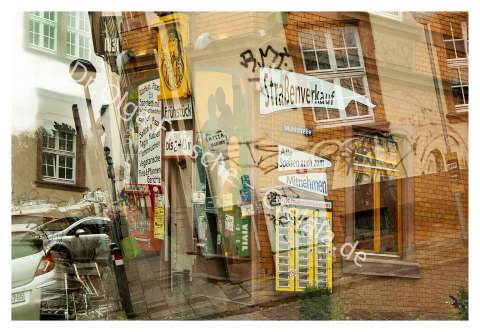 Fotokunst kaufen Darmstadt Martinsviertel mit Rand 1