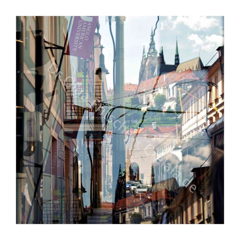 Fotokunst online kaufen Prag mit Rand 1